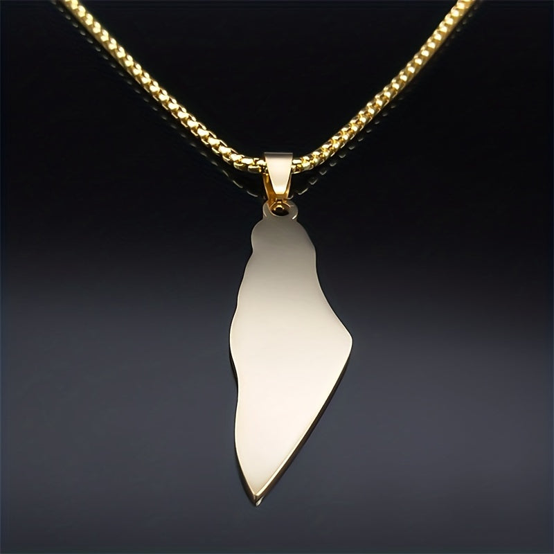 Map Flag Necklace Ethnic Hip Hop Jewelry Men Women Couples
