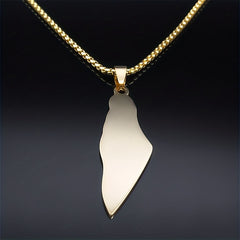 Map Flag Necklace Ethnic Hip Hop Jewelry Men Women Couples