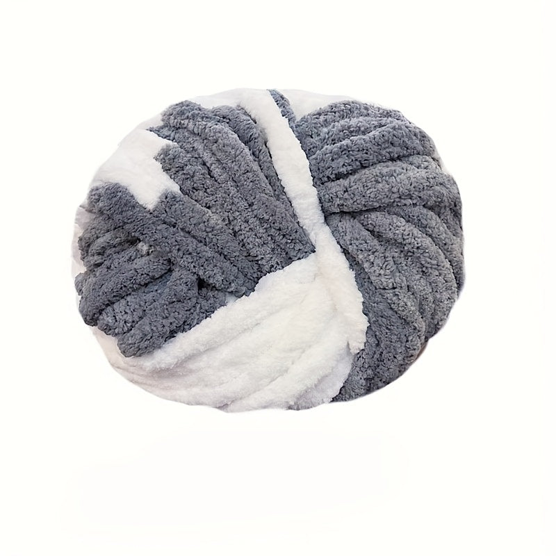 2pcs Thick Wool Thread DIY Flower Solid Woven Blanket Scarf About 250g 25m