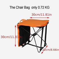 KING Portable Chair with Pocket for Camping Hiking - Fishing Tool Holder