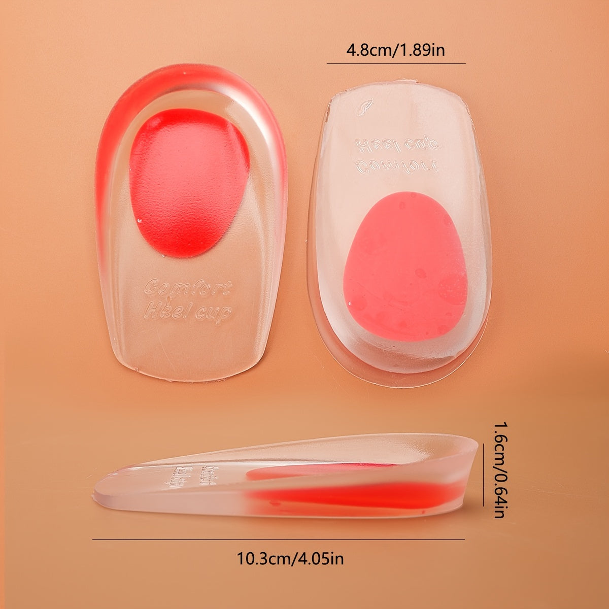 Heel Pads For Heels Insoles Red Heel Pain Comfortable Pu Insoles Half Pads