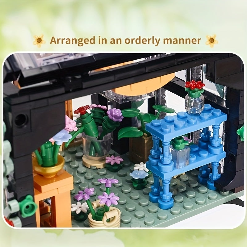 Flower House Building Set Construction Model Kit for Stack Skills Training