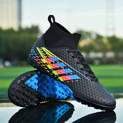 High Top Turf Football Boots Anti-Skid TF Soccer Cleats