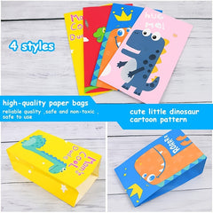 Dinosaur Party Bags with Stickers - Perfect for Party Favors
