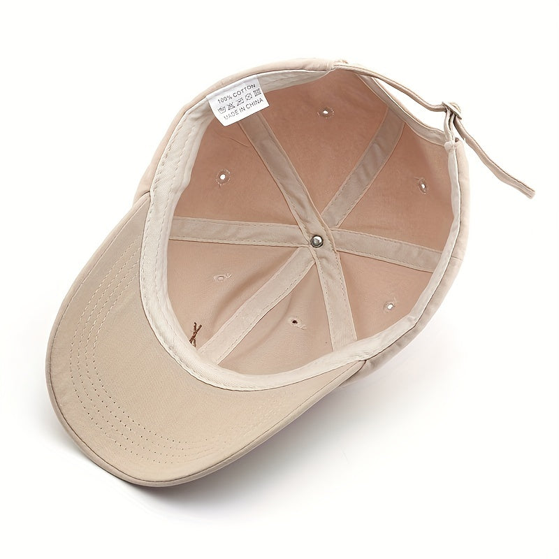 Women's Curved Brim Embroidered Peaked Cap Men's Sunscreen Baseball Cap