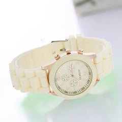 Colorful Silica Gel Quartz Watch for Outdoors