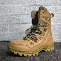Fur Lined High Top Combat Boots Waterproof Hiking Boot