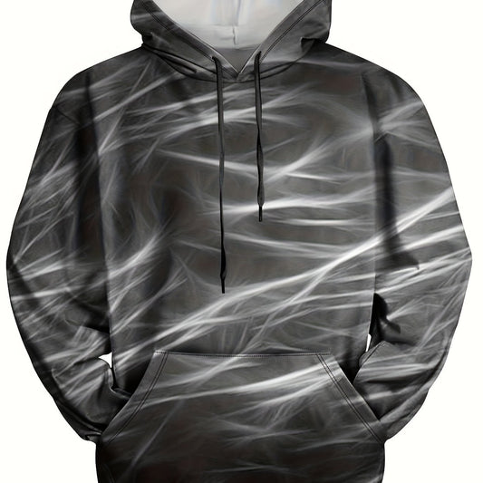 Irregular Pattern Print Hoodie For Men