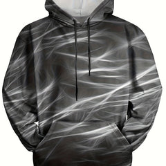 Irregular Pattern Print Hoodie For Men