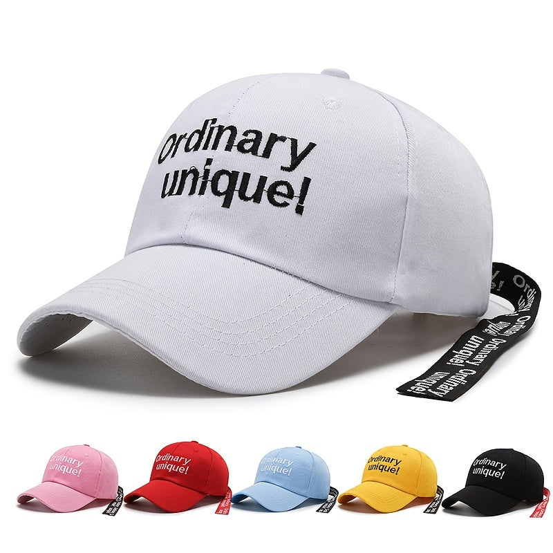 Solid Letter Embroidery Baseball Cap Unisex Sun Visor Hat Causal Sports Hat