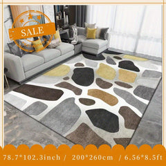 Modern Faux Cashmere Area Rug Geometric Soft Fluffy Living Room Mat