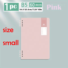 A5 B5 Softcover Notebook Office School Supplies Pink Green