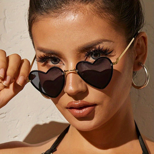 Heart Sunglasses Metal Frame UV400