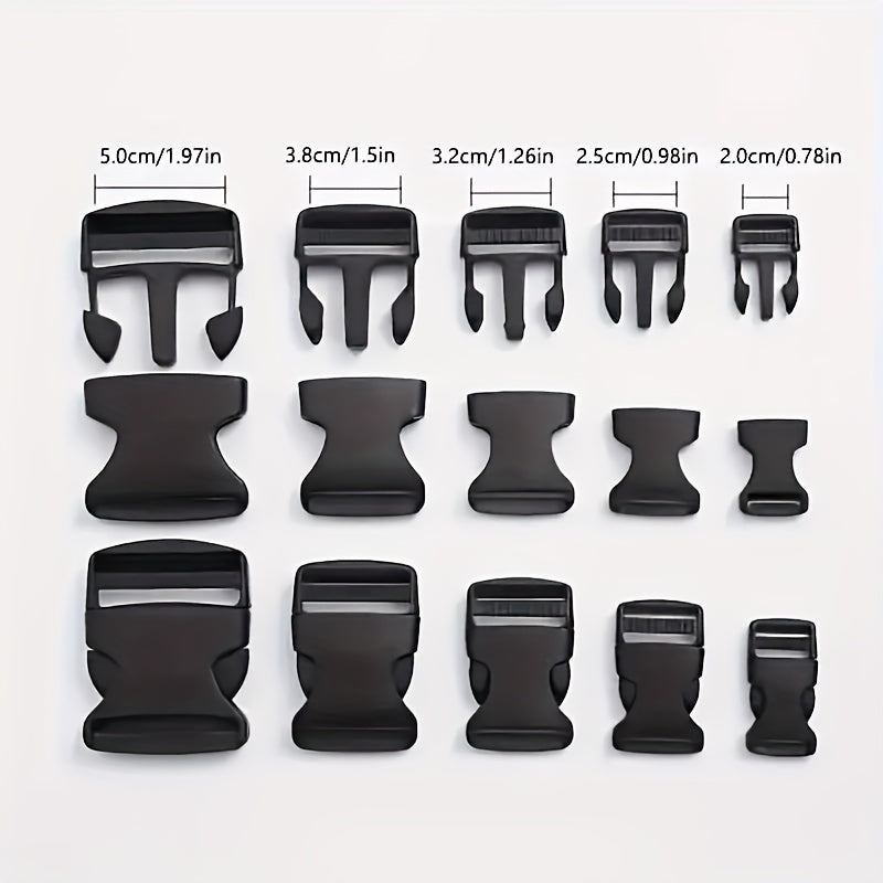 4pcs Dual Adjustable No Seam Clip Snaps Nylon Strap Plastic Buckle