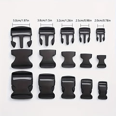 4pcs Dual Adjustable No Seam Clip Snaps Nylon Strap Plastic Buckle