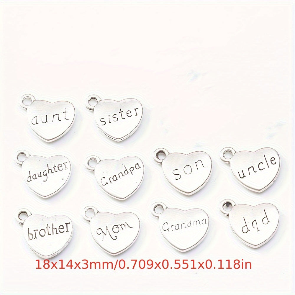 1pc DIY Retro Alloy Jewelry With Letter Pendant For Men