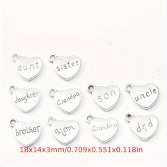 1pc DIY Retro Alloy Jewelry With Letter Pendant For Men