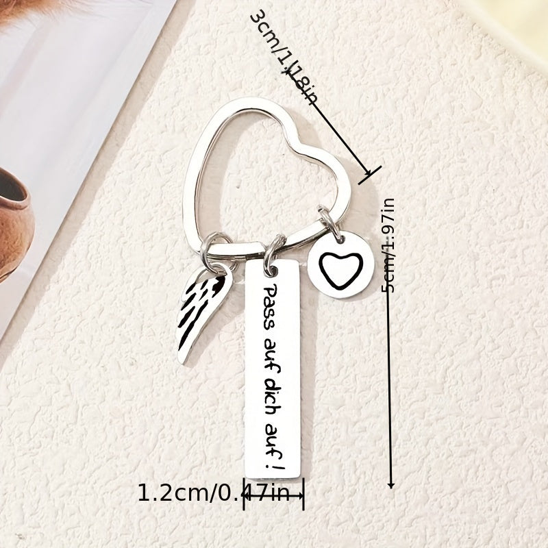 Heart Shaped Keychain Pendant for Car Keys Backpacks Wallets