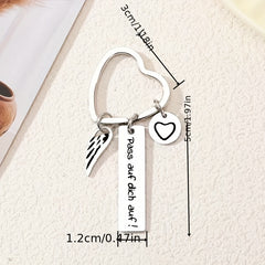 Heart Shaped Keychain Pendant for Car Keys Backpacks Wallets