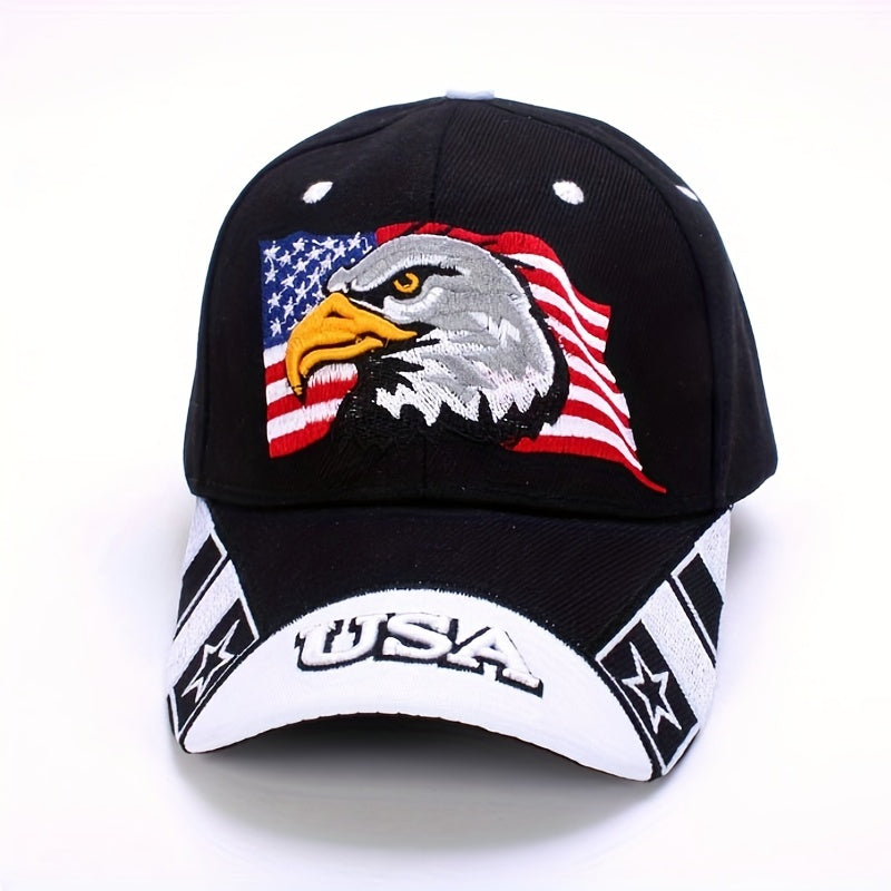 Flag Eagle Baseball Cap Embroidery Casual Sports Hat for Women Men