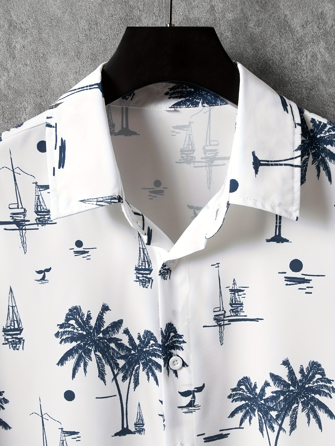 Men's Coconut Tree Hawaiian Shirt - Short Sleeve Button Up