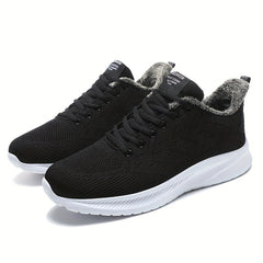 Men's Plush-Lined Running Shoes Non-Slip Sneakers