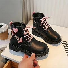 Girls Anti-Slip Plus Fleece Warm Boots for Fall