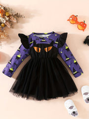 Halloween Baby's Cartoon Print Dress