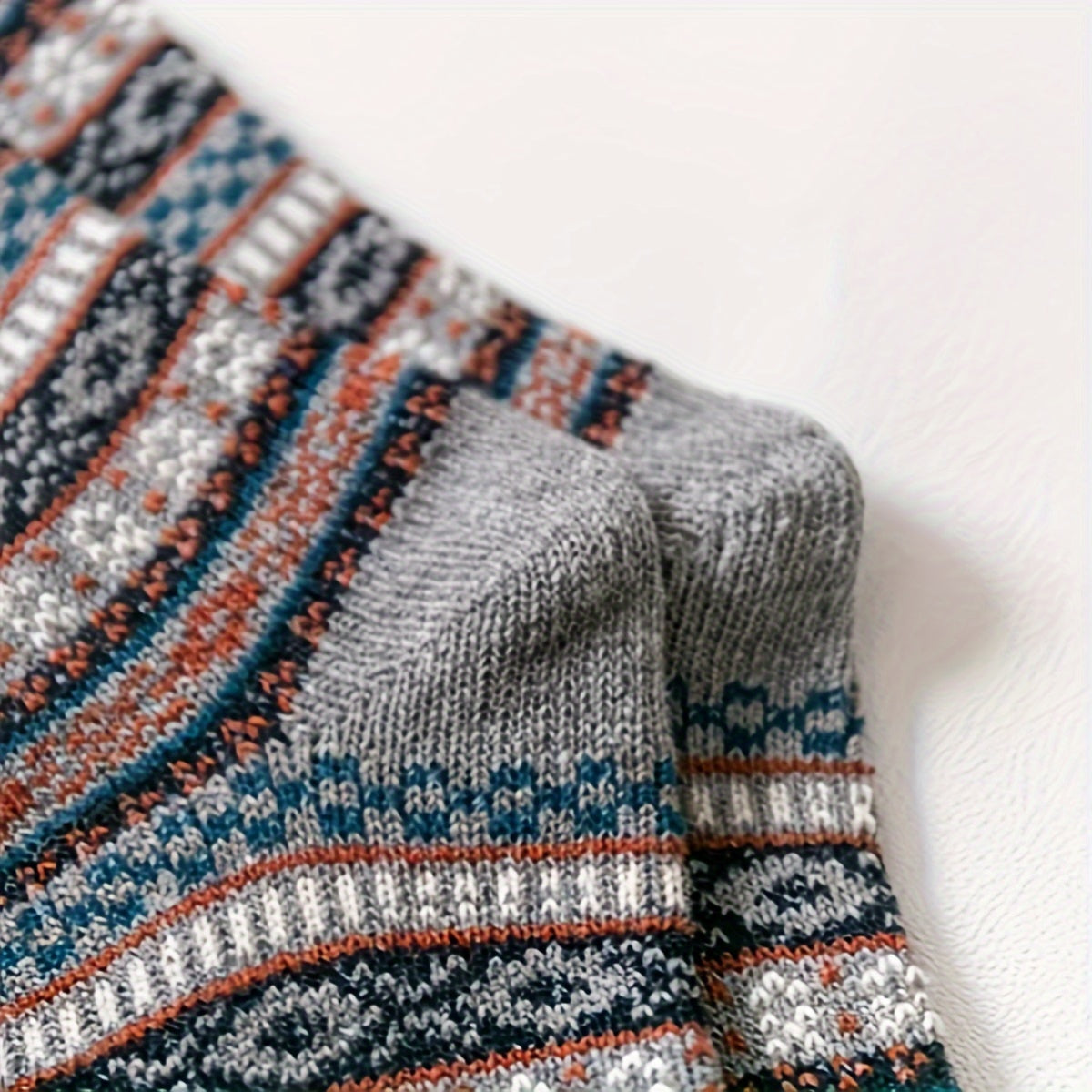 5 Pairs Men's Winter Wool Crew Socks for Snow Boots