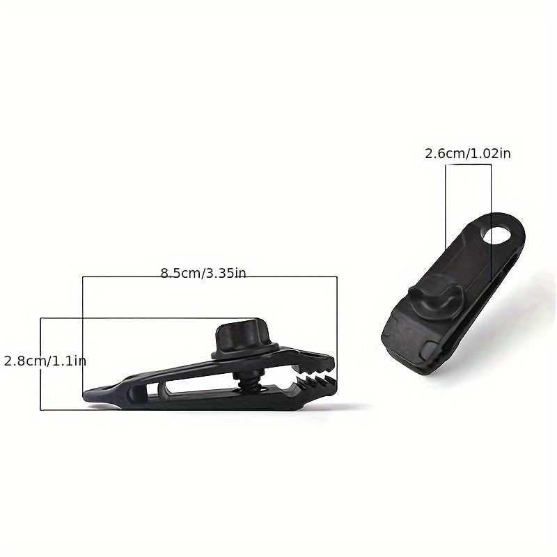 10PCS Awning Rope Clamps Tarpaulin Clip Tent Canopy Clip Buckle