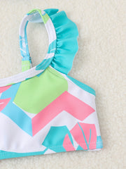 Baby Girl 2pcs Swimsuit Set Crop Cami Top & Shorts With Hair Band