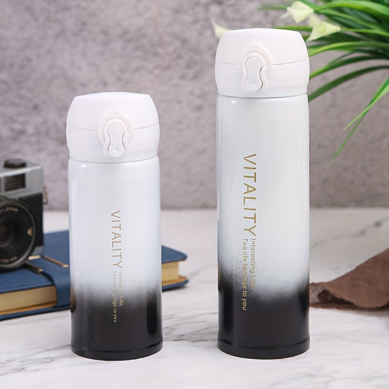 300ml 400ml Stainless Steel Gradient Vacuum Cup Large Capacity Pop up Cup