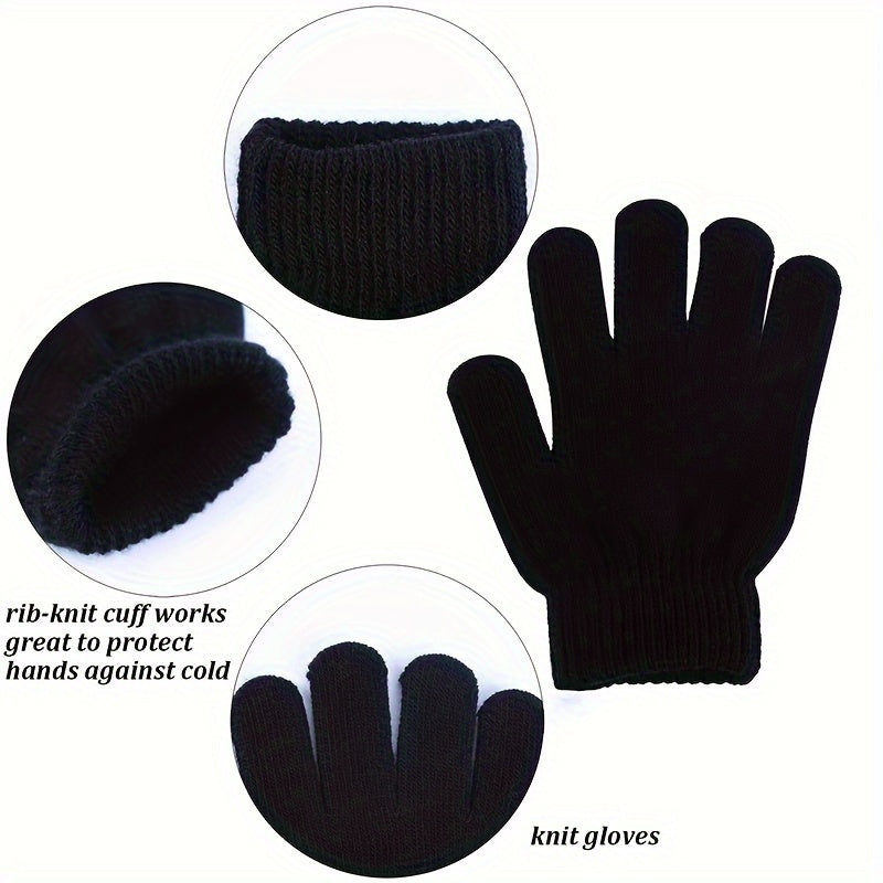 5 Pairs Winter Warm Magic Gloves for Boys/Girls