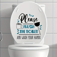 Funny Decorative Toilet Seat Decal Waterproof Self Adhesive Sticker