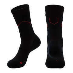 2pairs Basketball Socks Towel Bottom Compression Athletic Socks