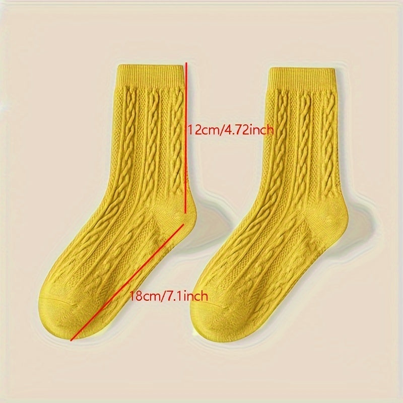 3 Pairs Men's Crew Socks Breathable Comfortable All Seasons Outdoor Wear
