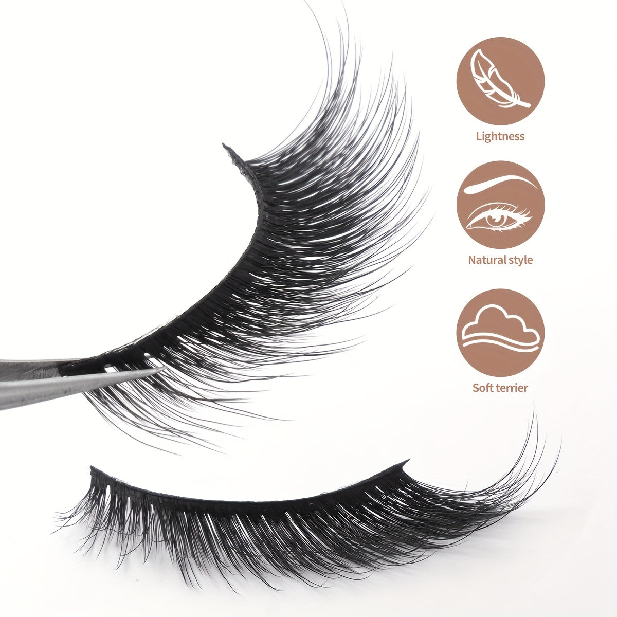 7 Pairs Fox Eye False Eyelashes Natural Cat Eye Lashes 3D Faux Mink