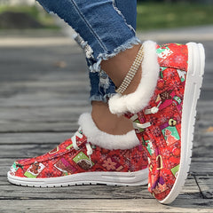 Women's Christmas Style Snow Boots Non Slip & Warm
