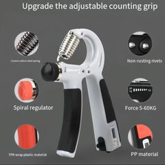 Adjustable Hand Grip Strengthener - Finger Gripper for Training