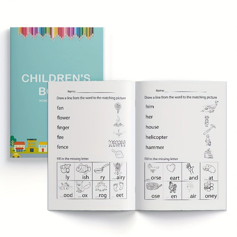 Christmas & Halloween Word Recognition Coloring Workbook for Kids