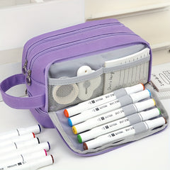 Large Pencil Case Stationery Bag Handheld Box Makeup Bag Portable