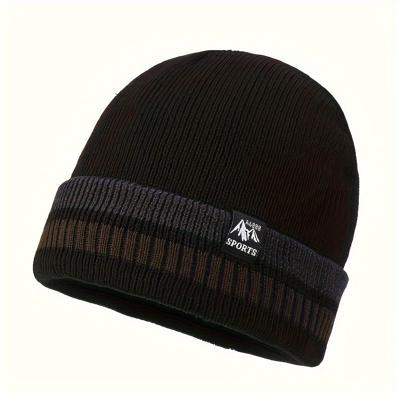 Warm Fleece-Lined Knitted Winter Hat for Men and Women