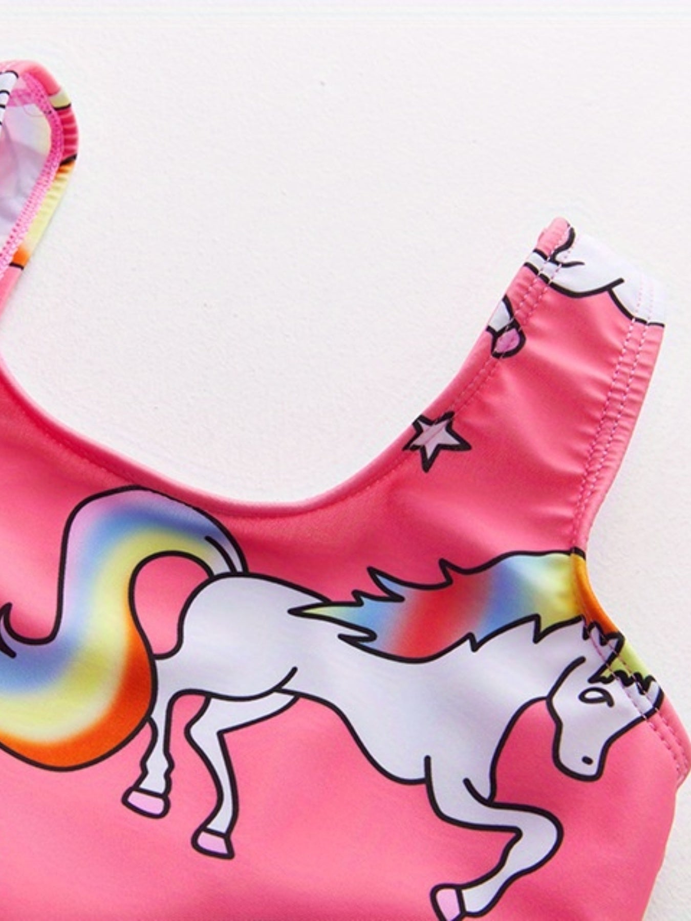 Girls Unicorn Print One Piece Tankini Swimsuit