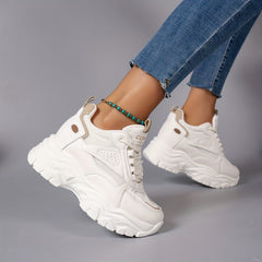 Women's Chunky Sneakers Height Increased Breathable Casual Shoes
