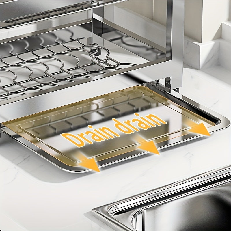 304 Stainless Steel Kitchen Dish Drain Rack for Home Kitchen