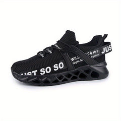 Men's Lace Up Knit Sneakers Breathable Casual Running Shoes