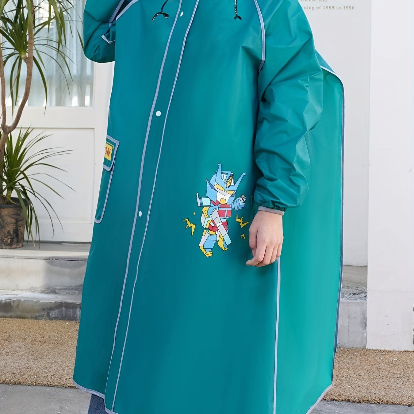 Kid's Cartoon Hooded Raincoat Waterproof Rain Poncho