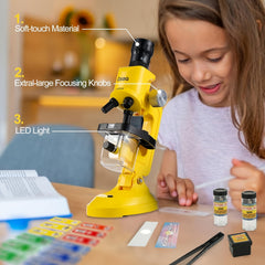 Level Zoom Microscope 100x 400x 1200x Magnification Durable ABS Material