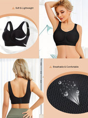 Seamless Full Coverage Bra Wide Strap Wireless Support Women's Lingerie