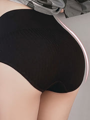 4pcs Letter Print Briefs High Waist Stretchy Intimates Panties